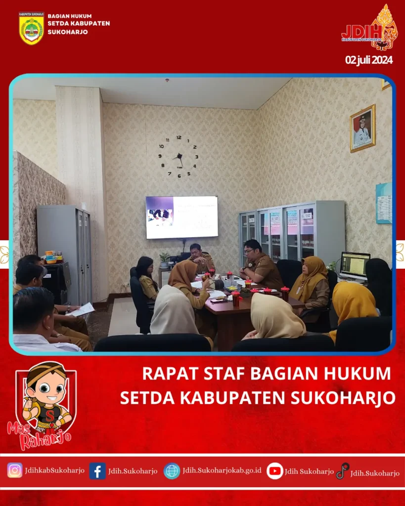 Sinergi Hukum: Rapat Staff Strategis Setda Kabupaten Sukoharjo